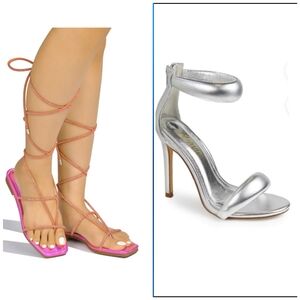 Silver Heels & Strap Up Sandals (Bundle)